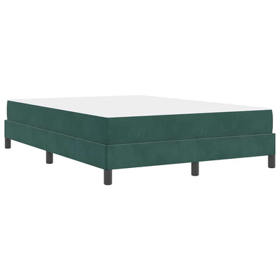 Łóżko sprężynowe z materacem Ciemna zieleń 140 x 190 cm tkanina
