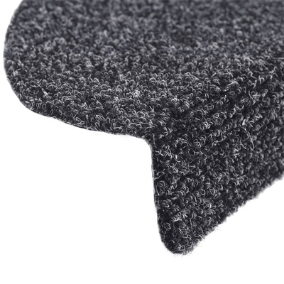 Maty na schody samoprzylepne 15 szt. 56x17x3 cm Ciemnoszary półokrągły