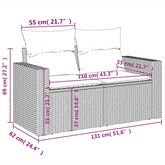 12-cz. zestaw mebli do ogrodu, z poduszkami, czarny, polirattan