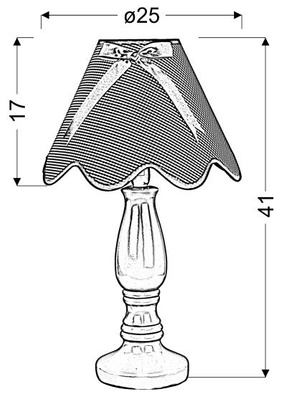 Lampka nocna Lola ceramiczna niebieska z abażurem E14 Candellux