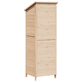 Shed ogrodowy naturalny 59 x 56 x 176 cm Drewno Świerkowe