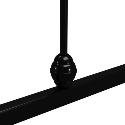 Rama łóżka, czarna, metalowa, 140 x 200 cm wariant 7