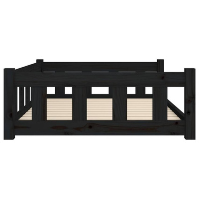 Legowisko dla psa, czarne, 105,5x75,5x28 cm, drewno sosnowe vidaXL