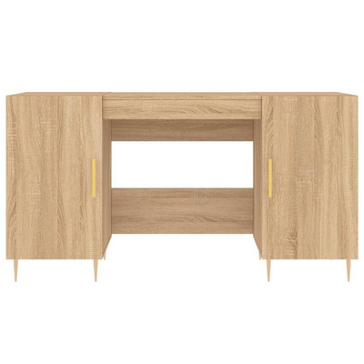 vidaXL Biurko, dąb sonoma, 140x50x75 cm, materiał drewnopochodny model standard