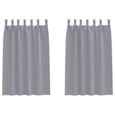 Firany blackout z kółkami 2 pcs Jasnoszary 175 x 140 cm