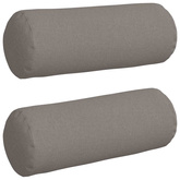 Poduszki Wałkowe 2 pcs Ciemnoszary ? 25 x 70 cm tkanina
