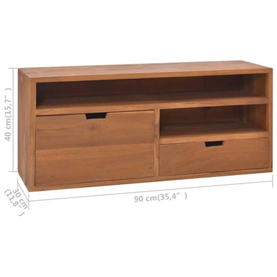 Szafka pod TV, 90x30x40 cm, lite drewno tekowe vidaXL
