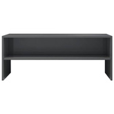 vidaXL Szafka pod TV, szara, wysoki połysk, 100x40x40 cm