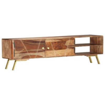 vidaXL Szafka pod TV, 140x30x40 cm, lite drewno sheesham