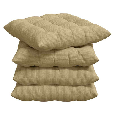 Poduszki na siedziska 4 pcs Szary zielony 40 x 40 x 6 cm