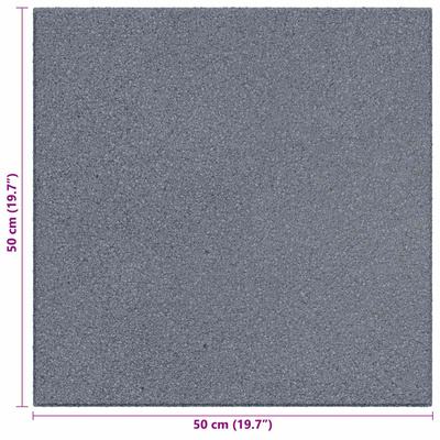 Płytki ochronne przed upadkiem 6 pcs Szary 50 x 50 cm Guma