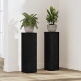 Stojak na rośliny 2 pcs Czarny Dąb 17 x 17 x 60 cm