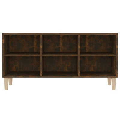 vidaXL Szafka pod TV, drewniane nóżki, przydymiony dąb, 103,5x30x50 cm