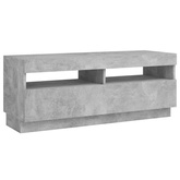 vidaXL Szafka pod TV z oświetleniem LED, szarość betonu, 100x35x40 cm