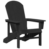 Krzesło Adirondack Czarny HDPE