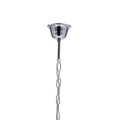 scordia lampa wisząca chromowa klosz biały+srebrny
