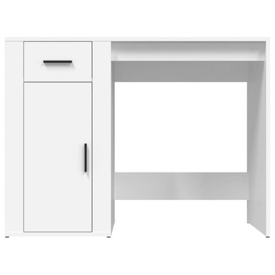 vidaXL Biurko, białe, 100x49x75 cm, materiał drewnopochodny