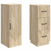 Zestaw szafek 2 szt. 33 x 34,5 x 87 cm Drewno inżynieryjne