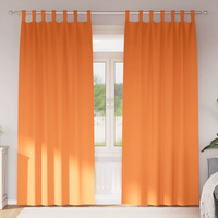 Firany blackout z kółkami 2 pcs Jasnopomarańczowy 260 x 140 cm