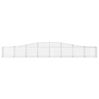 Kosze gabionowe, 10 szt, 400x30x40/60 cm, galwanizowane żelazo
