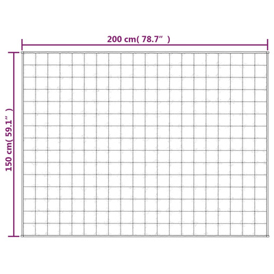 Koc obciążeniowy, szary, 150x200 cm, 7 kg, tkanina