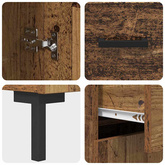 Highboard 2 szt. Stare drewno 69,5 x 34 x 180 cm