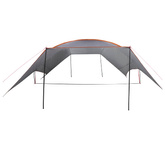 Wodoodporny tarp do campingu Szary i pomarańczowy