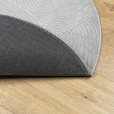 vidaXL Dywan IZA z krótkim włosiem, szary, Ø 80 cm