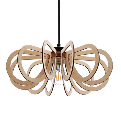 Eco 5 lampa wisząca 1x40W E27 abażur drewniany