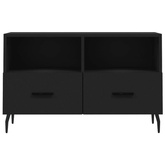 vidaXL Szafka pod TV, czarna, 80x36x50 cm, materiał drewnopochodny