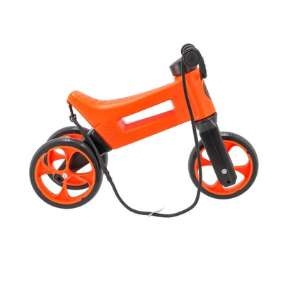 FWRider Super Sport 515739 Kolor: Orange / Pomarańczowy z pomarańczowymi felgami Rowerek biegowy Jeździk 2w1 Ciche koła + Pasek do noszenia dla Rodzica