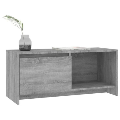 vidaXL Szafka pod TV, szary dąb sonoma, 90x35x40 cm