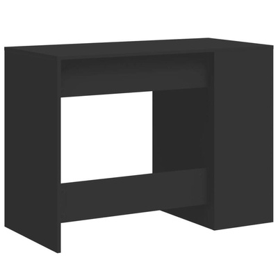 vidaXL Biurko, czarne, 102x50x75 cm, materiał drewnopochodny
