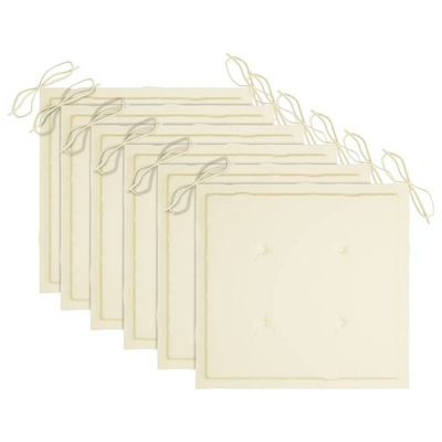 vidaXL Składane krzesła ogrodowe z poduszkami, 6 szt., drewno tekowe