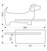 Lampa kinkiet półeczka LED niebieski piesek Dog 21-02976