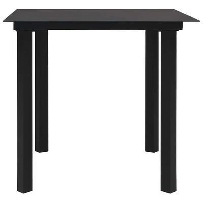 3-cz. zestaw mebli ogrodowych, rattan PVC, czarny