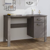 vidaXL Biurko HAMAR, jasnoszare, 113x50x75 cm, lite drewno sosnowe