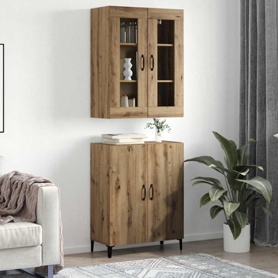 Highboard 2 szt. Dąb rzemieślniczy 69,5 x 34 x 180 cm