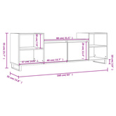 vidaXL Szafka pod TV, czarna, 160x35x55 cm, materiał drewnopochodny