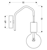 Kinkiet ścienny czarny matowy metalowa oprawka Basso Candellux 21-70999