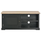 vidaXL Szafka pod TV, czarna, 90x30x40 cm, drewniana