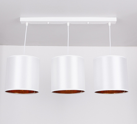 Lampa wisząca z abażurami Atlanta biała potrójna nad stół nowoczesna