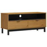 Szafka pod TV FLAM, 110x40x50 cm, lite drewno sosnowe vidaXL