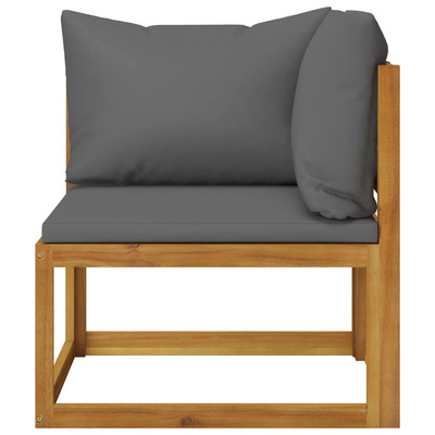 3-osobowa sofa ogrodowa z poduszkami, lite drewno akacjowe