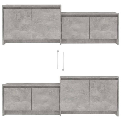 vidaXL Szafka pod TV, szarość betonu, 146,5x35x50 cm