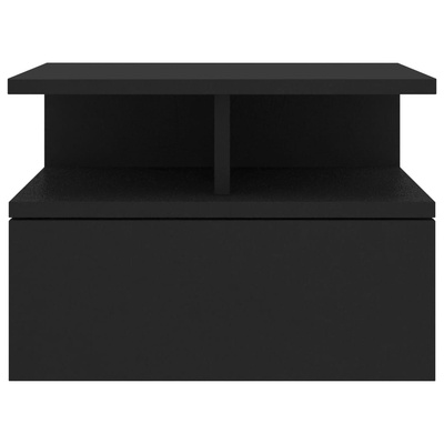 Wiszące szafki nocne, 2 szt., czarne, 40x31x27 cm