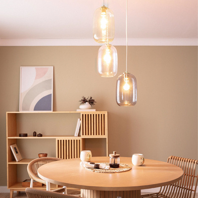 Lampa Wiszącza 3 szkalne tuby E27 Abruzzo Claro