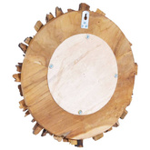 Lustro ścienne, 40 cm, drewno tekowe, okrągłe vidaXL