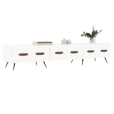 vidaXL Szafka pod TV, biała, 150x36x30 cm, materiał drewnopochodny wariant 6