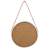 vidaXL Lustro ścienne na pasku, 40 cm, białe